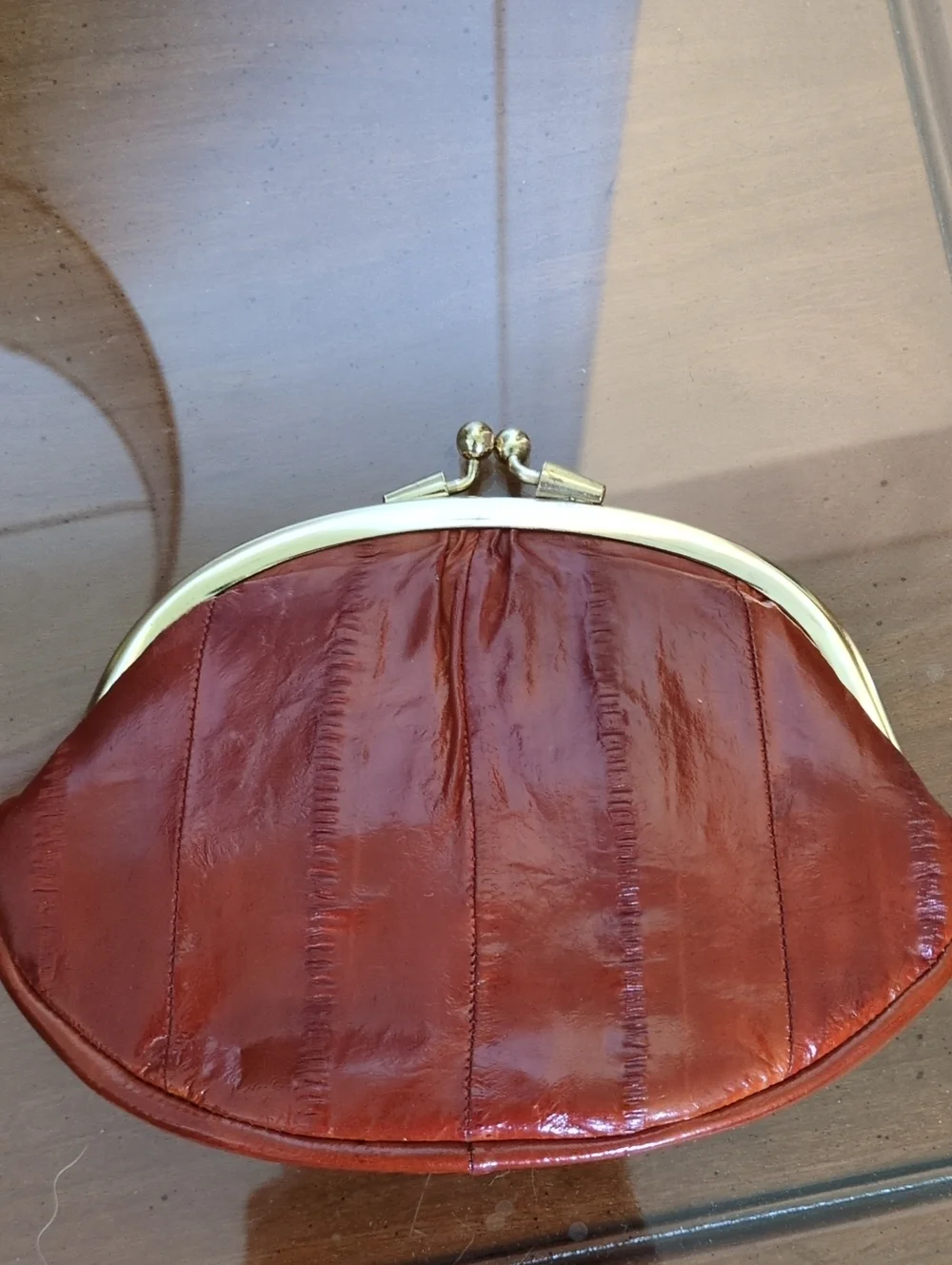 Vintage Lee sands Genuine Eel Skin Clutch